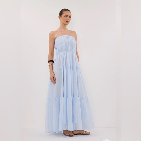 DISSH Dresses & Skirts - DISSH Artie Cornflower Ramie Midi Dress
